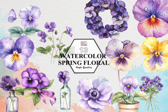 Download Watercolor Spring Floral PNG - Spring Collection